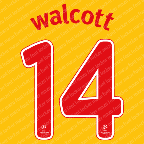 Arsenal UCL 2008-09 Home & Away Font Vector (Digital Download)