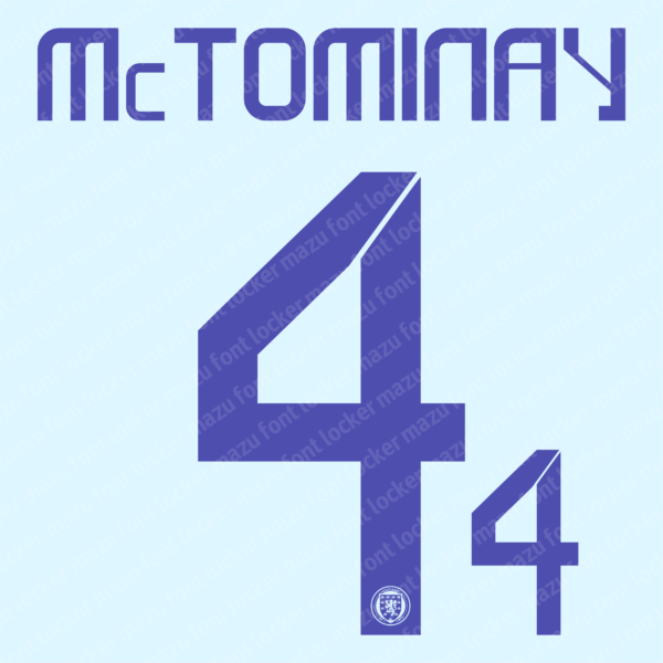 Scotland Euro 2024 Home & Away Font Vector (Digital Download)