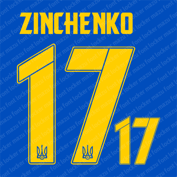 Ukraine Euro 2024 Home & Away Font Vector (Digital Download)