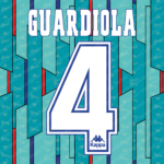 Barcelona 1995-97 Home & Away Font Vector (Digital Download)
