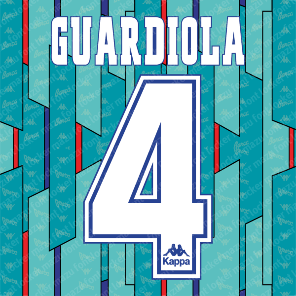 Barcelona 1995-97 Home & Away Font Vector (Digital Download)