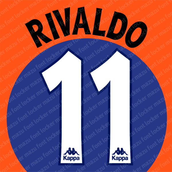 Barcelona 1997-98 Home & Away Font Vector (Digital Download)
