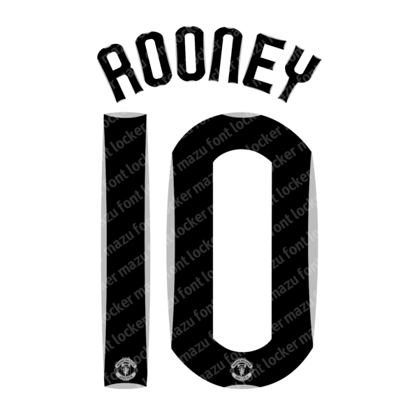 Manchester United 2007-08 Home, Away & Third Font Vector (Digital Download)