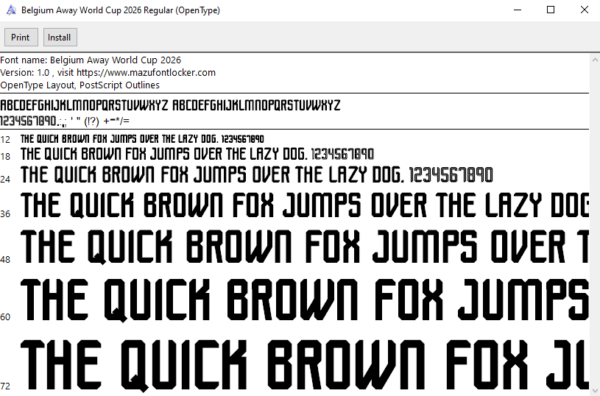 Belgium World Cup 2026 Font Vector (AI, EPS, SVG, TTF) – #1 Authentic Style