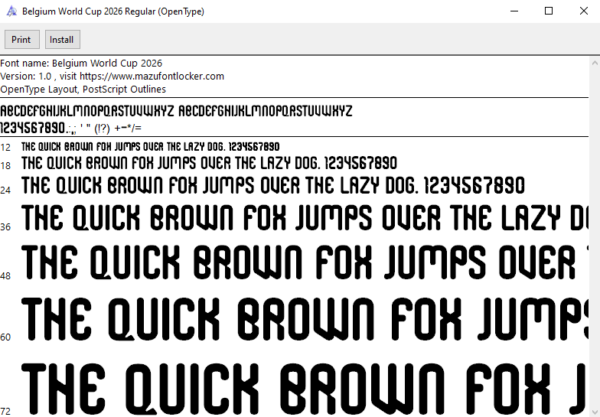 Belgium World Cup 2026 Font Vector (AI, EPS, SVG, TTF) – #1 Authentic Style