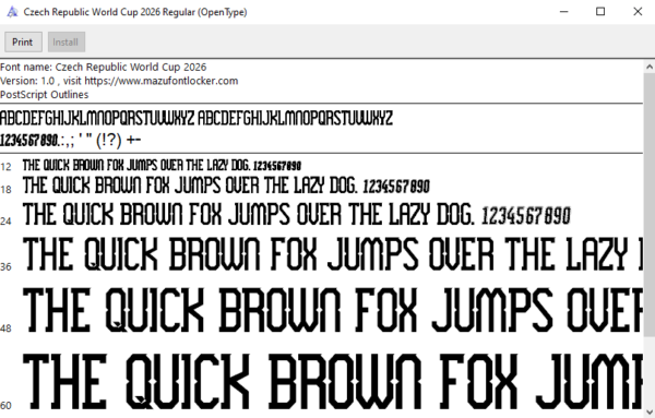 Czech Republic World Cup 2026 Font Vector (AI, EPS, SVG, TTF) – #1 Authentic Style