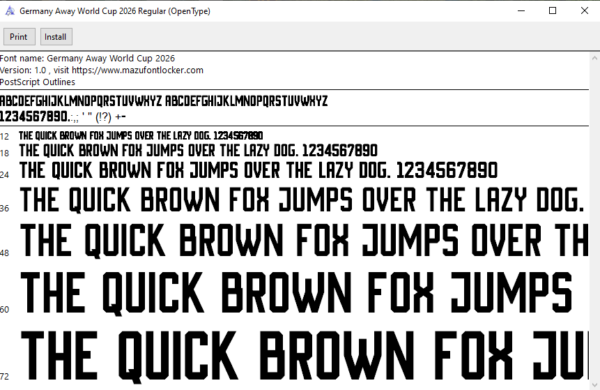 Germany World Cup 2026 Font Vector (AI, EPS, SVG, TTF) – #1 Authentic Style