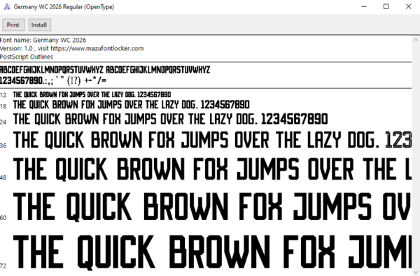 Germany World Cup 2026 Font Vector (AI, EPS, SVG, TTF) – #1 Authentic Style