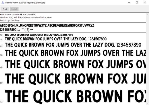 Gremio 2025-26 Home & Away Font Vector (Digital Download)