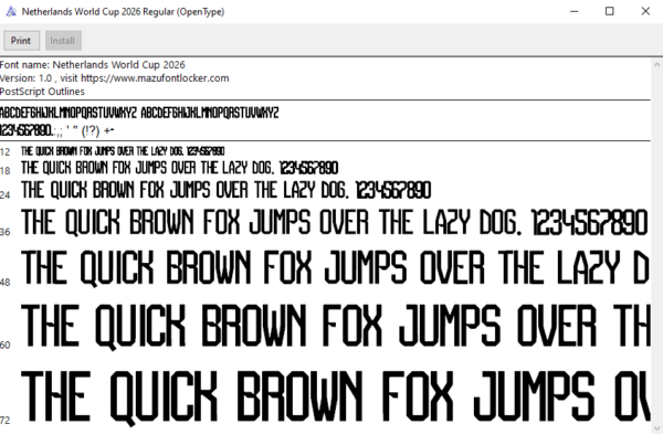 Netherlands World Cup 2026 Font Vector (AI, EPS, SVG, TTF) – #1 Authentic Style