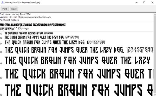 Norway Euro 2024 Home & Away Font Vector (Digital Download)