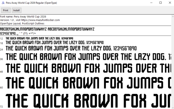 Peru World Cup 2026 Font Vector (AI, EPS, SVG, TTF) – #1 Authentic Style
