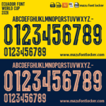 Ecuador World Cup 2026 Font Vector (AI, EPS, SVG, TTF) – #1 Authentic Style