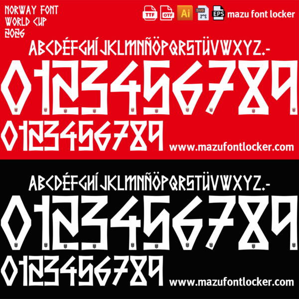Norway World Cup 2026 Font Vector (AI, EPS, SVG, TTF) – #1 Authentic Style