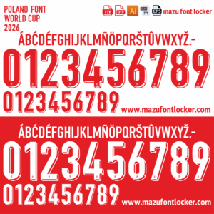 Poland World Cup 2026 Home & Away Font Vector (Digital Download)
