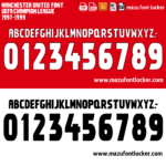 Manchester United 1997-1999 Font Vector – Triumphant Red Devils Masterpiece