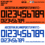 Netherlands World Cup 2010 Home & Away Font Vector (Digital Download)