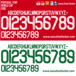 Portugal World Cup 2010 Home & Away Font Vector (Digital Download)