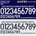 France World Cup 2014 Home & Away Font Vector (Digital Download)