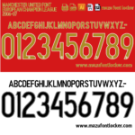 Manchester United 2006-07 Home & Away Font Vector (Digital Download)