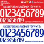 Chile Copa America 2016 Home & Away Font Vector (Digital Download)