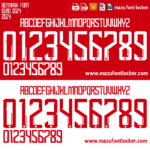 Denmark Euro 2024 Home & Away Font Vector (Digital Download)