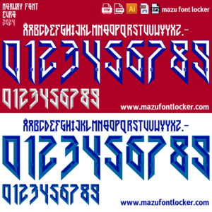 Norway Euro 2024 Home & Away Font Vector (Digital Download)