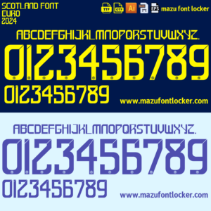 Scotland Euro 2024 Font Vector – Brave Heart Warriors Glory
