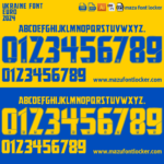 Ukraine Euro 2024 Home & Away Font Vector (Digital Download)