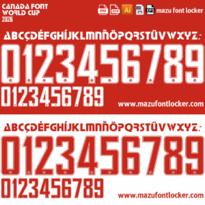 canada world cup 2026 home & away font vector (digital download)