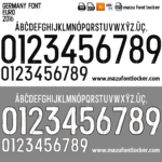 Germany Euro 2016 Home & Away Font Vector (Digital Download)