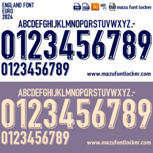 England Euro 2024 Font Vector – Heroic Three Lions Triumph