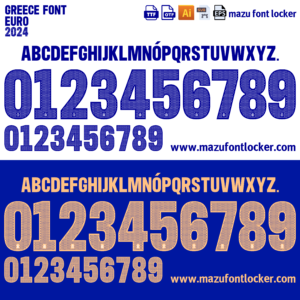 Greece Euro 2024 Font Vector – Legendary Greek Warriors Kit