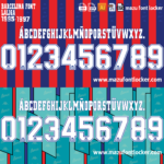Barcelona 1995-97 Home & Away Font Vector (Digital Download)