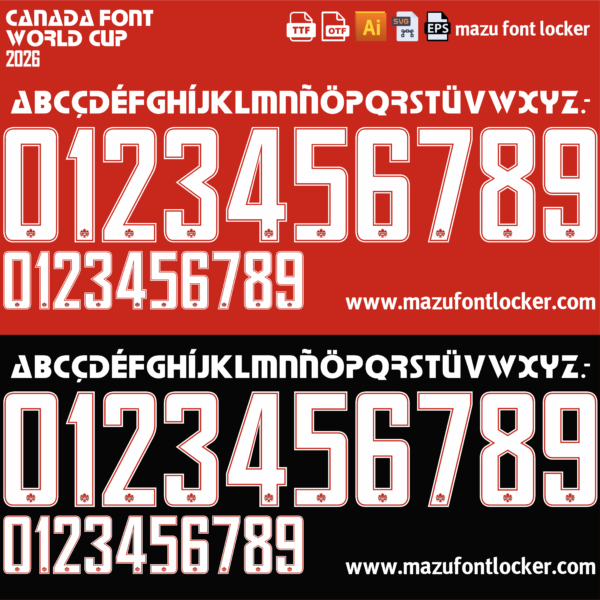 Canada World Cup 2026 Font Vector – Epic Maple Leaf Warriors Masterpiece