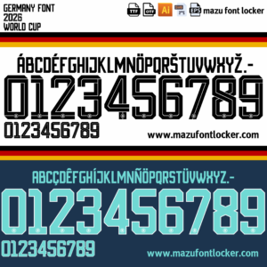 australia world cup 2026 home & away font vector (digital download)