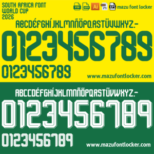 South Africa World Cup 2026 Home & Away Font Vector (Digital Download)