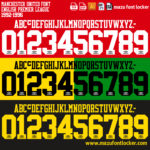 Manchester United 1992-1996 Font Vector – Legendary Fergie Masterpiece