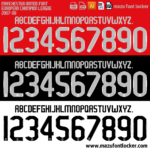 Manchester United 2007-08 Home, Away & Third Font Vector (Digital Download)