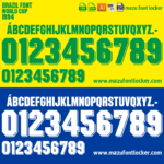 Brazil World Cup 1994 Home & Away Font Vector (Digital Download)