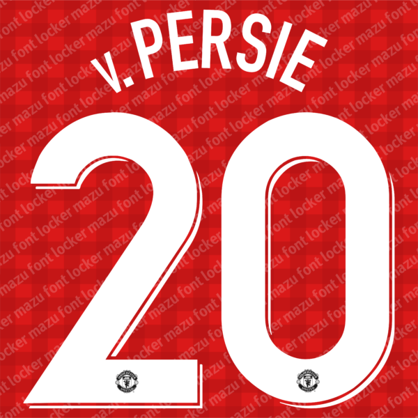 Manchester United 2011-13 Home, Away & Third Font Vector (Digital Download)