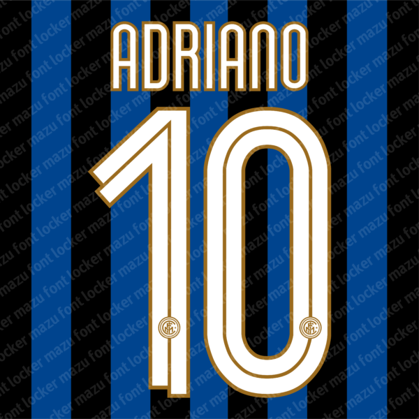 Inter Milan 2008-2009 Font Vector – Dominant Nerazzurri Triumph