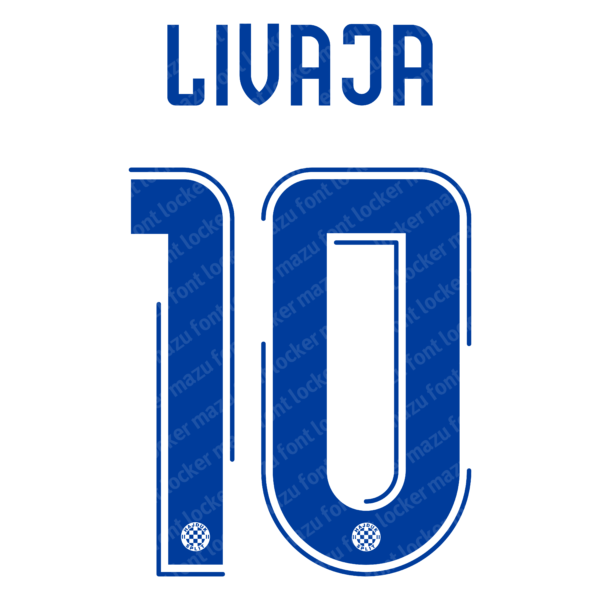 Hajduk Split 2024-2025 Font Vector – Legendary Bili Warriors Masterpiece