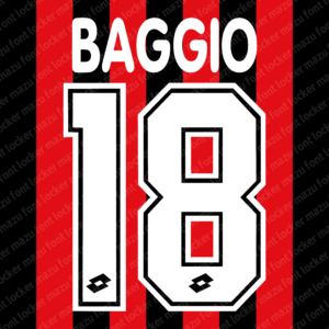 ac milan 1995 1998 home, away & third font vector (digital download)