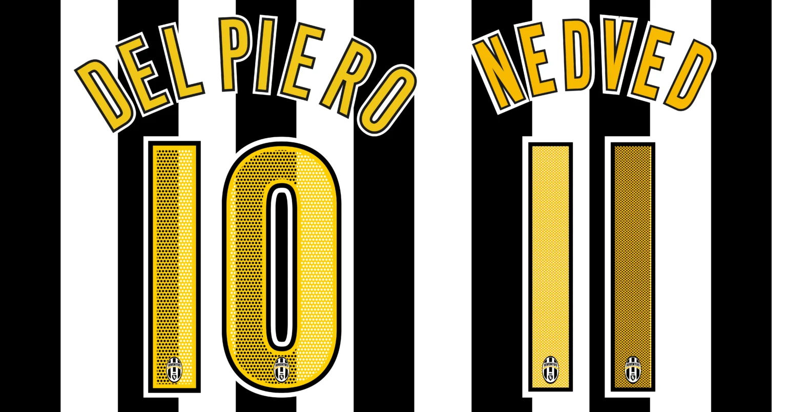 Juventus 2004-2006 Home Kit Font