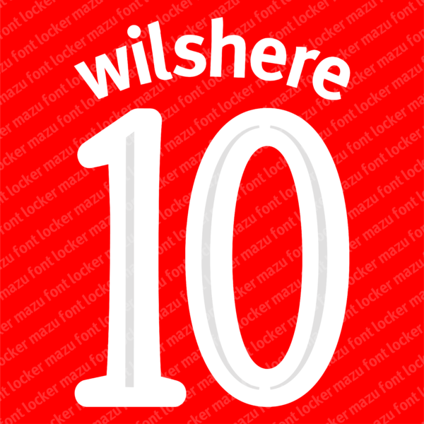 Arsenal UCL 2010-11 Home, Away & Third Font Vector (Digital Download)