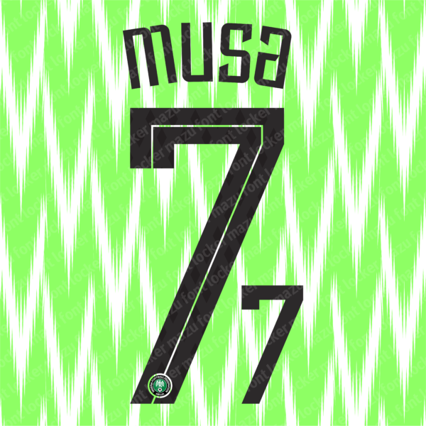 Nigeria World Cup 2018 Font Vector – Legendary Super Eagles Jersey Style