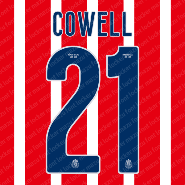 Chivas Guadalajara 2025-2026 Font Vector – Legendary Mexican Reds Powerhouse Masterpiece