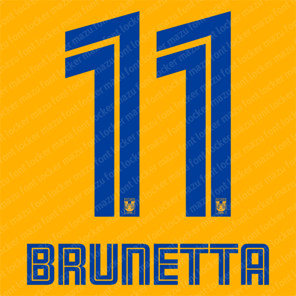 Tigres UANL 2025-2026 Font Vector – Bold Official Jersey Style for True Liga MX Fans