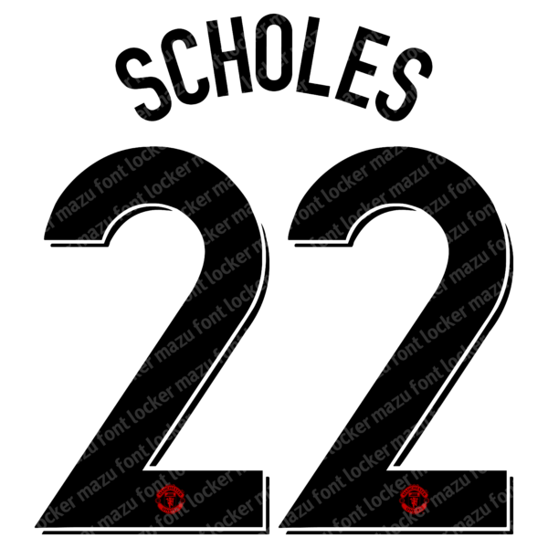 Manchester United 2011-13 Home, Away & Third Font Vector (Digital Download)